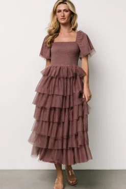 Baltic Born Cherise Tulle Tiered Dress | Dusty Lavender