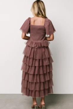Baltic Born Cherise Tulle Tiered Dress | Dusty Lavender