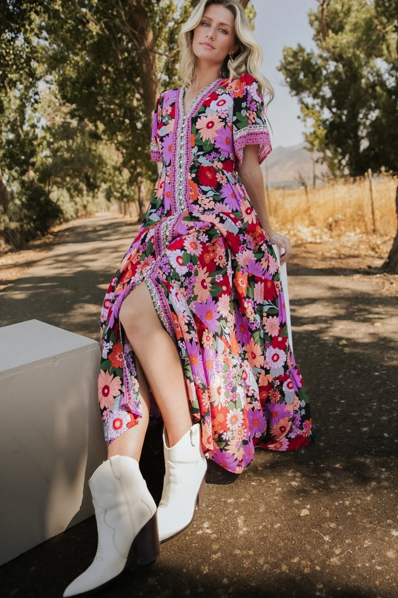 Baltic Born Cheryl Maxi Dress | Black Multi