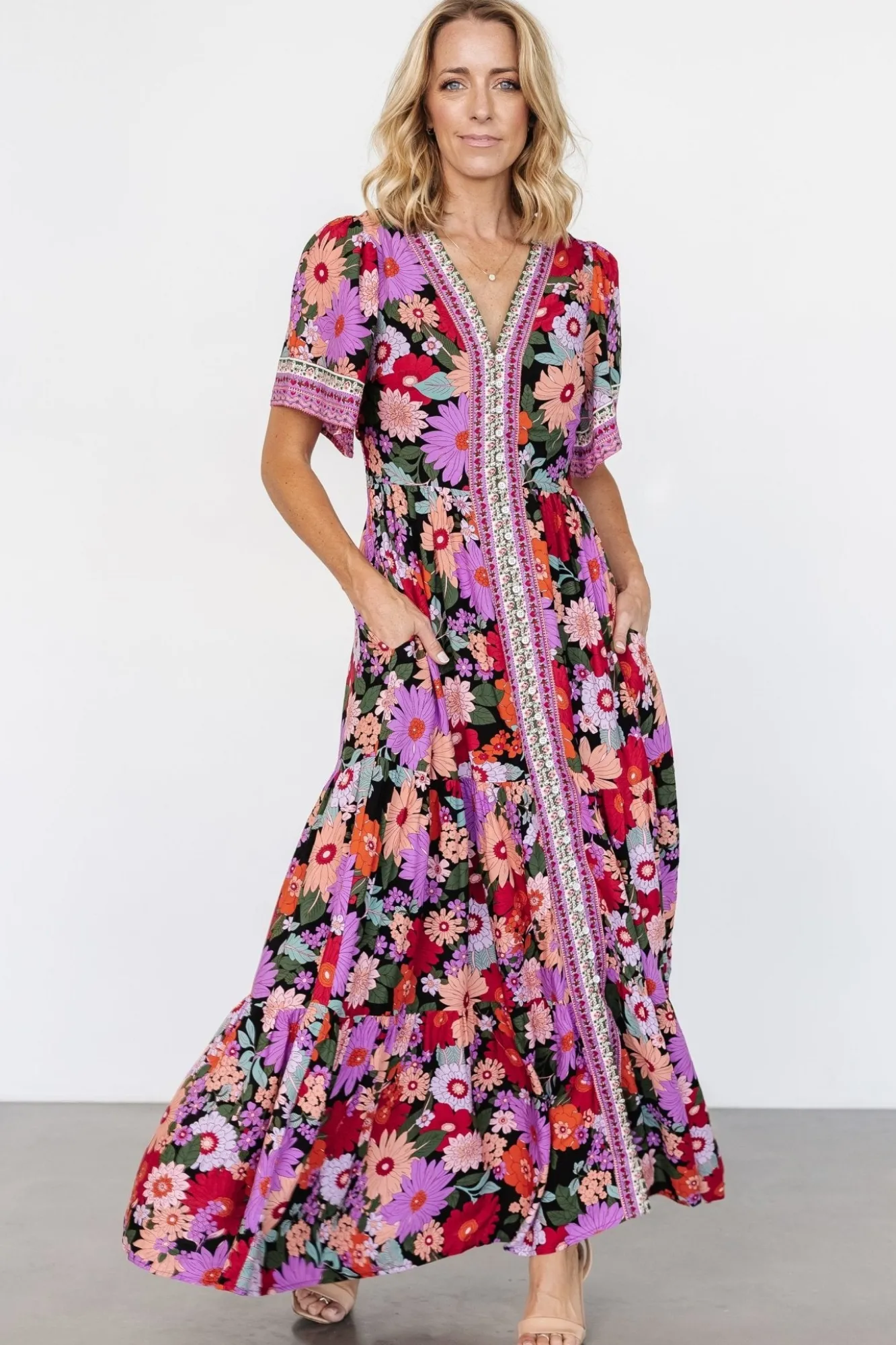 Baltic Born Cheryl Maxi Dress | Black Multi