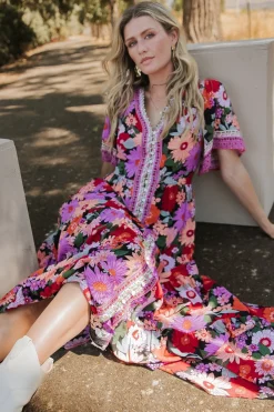 Baltic Born Cheryl Maxi Dress | Black Multi