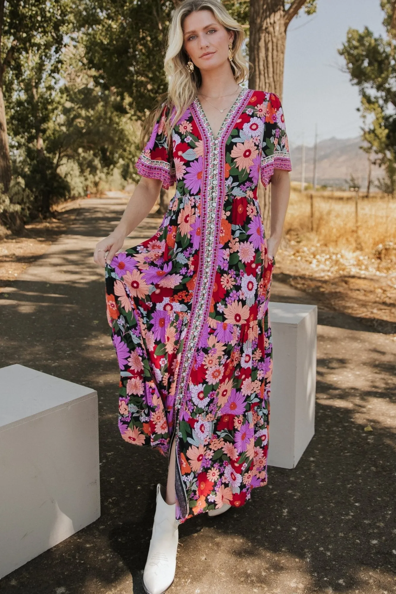 Baltic Born Cheryl Maxi Dress | Black Multi