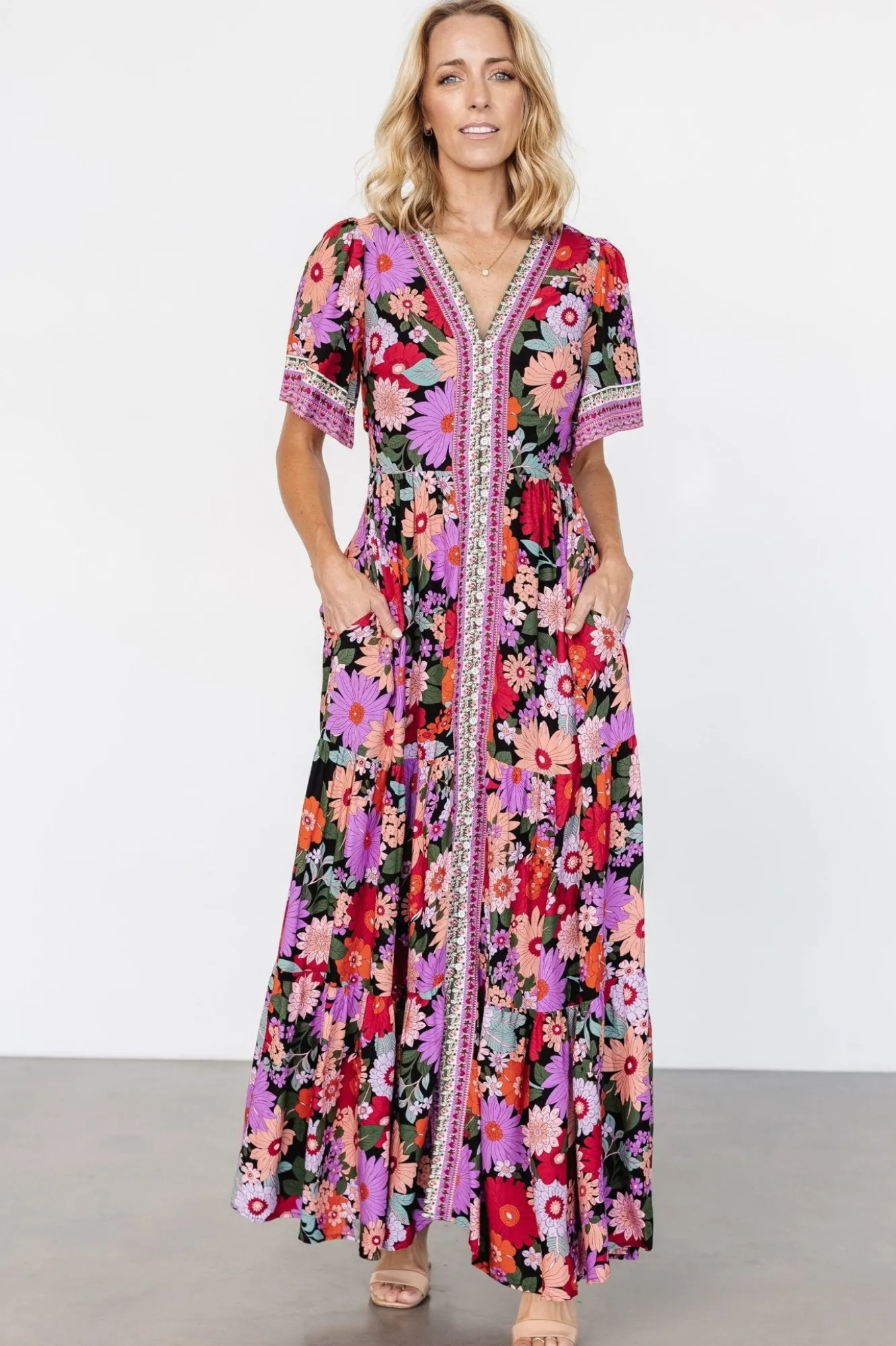 Baltic Born Cheryl Maxi Dress | Black Multi