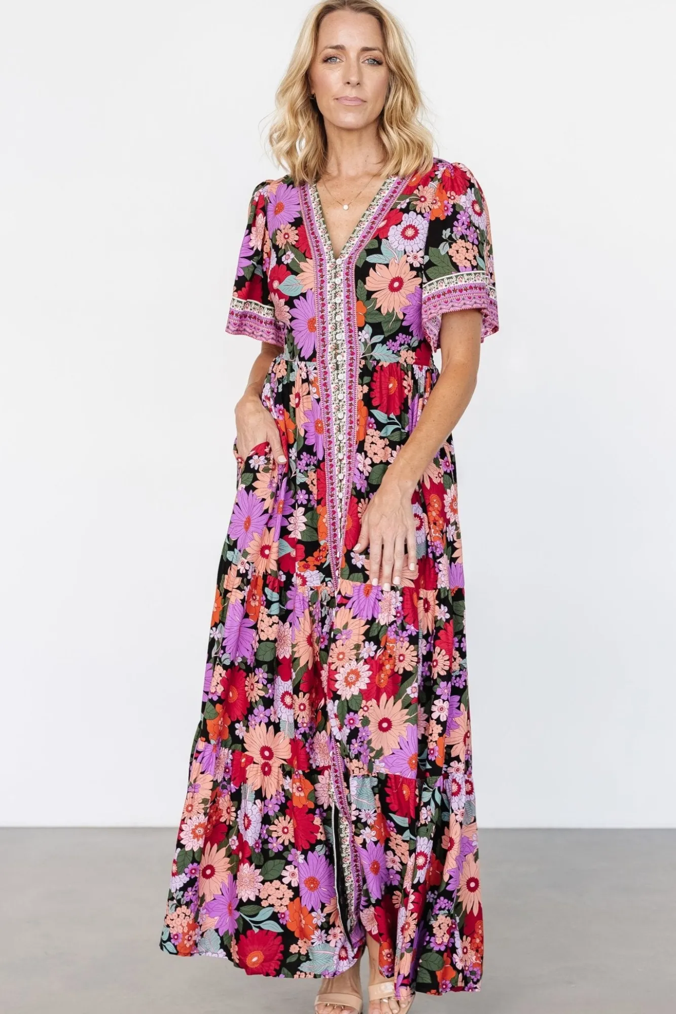Baltic Born Cheryl Maxi Dress | Black Multi