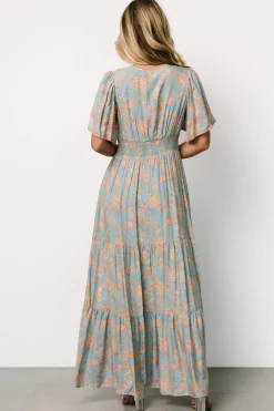 Baltic Born Cheryl Maxi Dress | Dusty Blue Floral