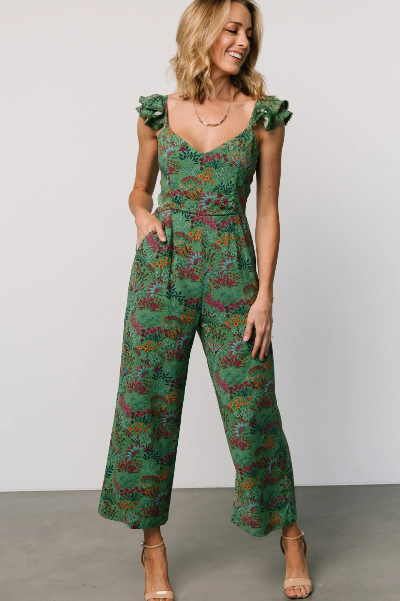 Baltic Born Chora Jumpsuit | Green Multi
