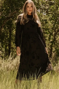 Baltic Born Christine Velvet Embossed Midi Dress |