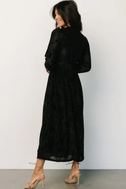 Baltic Born Christine Velvet Embossed Midi Dress |