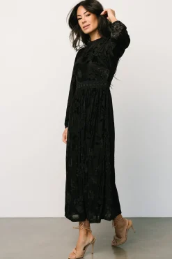 Baltic Born Christine Velvet Embossed Midi Dress |