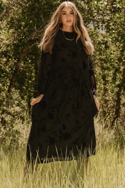 Baltic Born Christine Velvet Embossed Midi Dress |