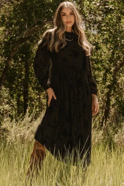 Baltic Born Christine Velvet Embossed Midi Dress |