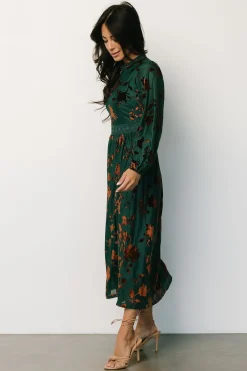 Baltic Born Christine Velvet Embossed Midi Dress |