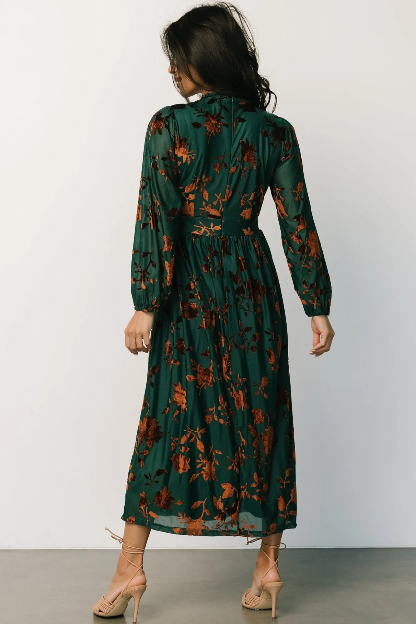 Baltic Born Christine Velvet Embossed Midi Dress |