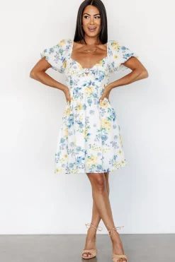 Baltic Born Clarette Short Dress | White Floral