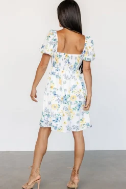 Baltic Born Clarette Short Dress | White Floral