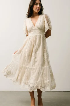Baltic Born Clarisa Lace Midi Dress | Vintage Cream
