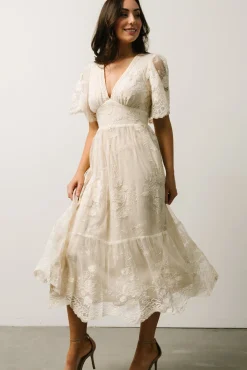 Baltic Born Clarisa Lace Midi Dress | Vintage Cream