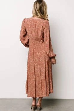 Baltic Born Claudine Maxi Dress | Dusty Clay Print