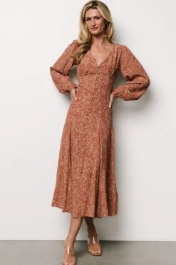 Baltic Born Claudine Maxi Dress | Dusty Clay Print