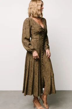Baltic Born Claudine Maxi Dress | Olive Print