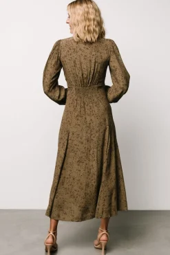 Baltic Born Claudine Maxi Dress | Olive Print