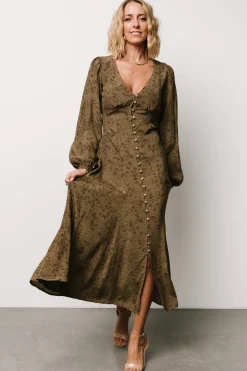Baltic Born Claudine Maxi Dress | Olive Print