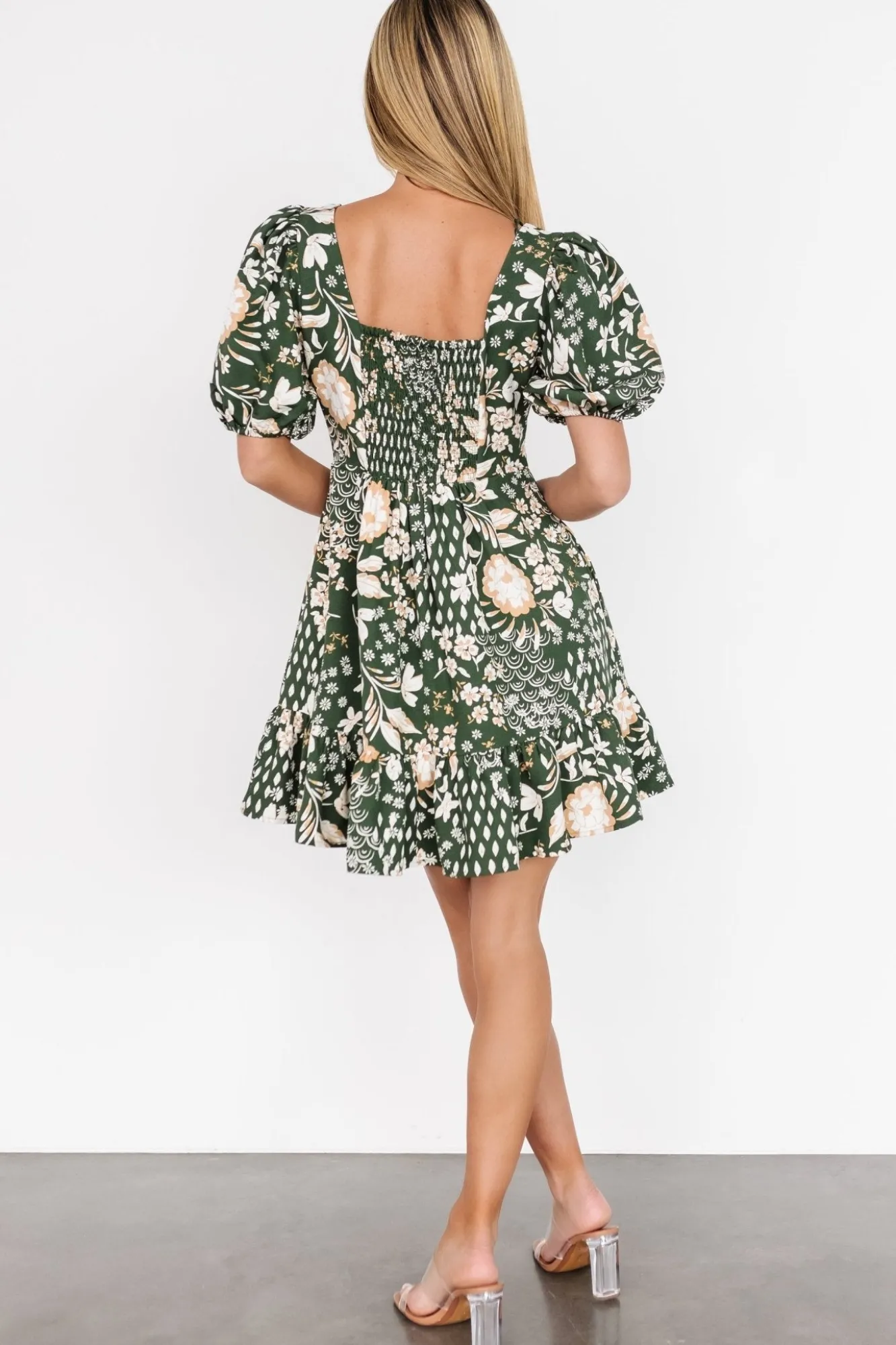 Baltic Born Clea Sweetheart Mini Dress | Olive Multi