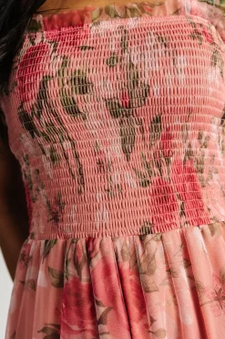Baltic Born Clementine Tulle Midi Dress | Pink Rose Floral