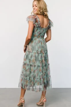 Baltic Born Clementine Tulle Midi Dress | Sage Multi Floral