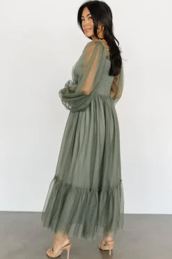 Baltic Born Cleobelle Maxi Dress | Dusty Olive