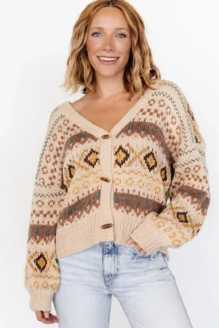 Baltic Born Cody Knit Cardigan | Taupe Multi