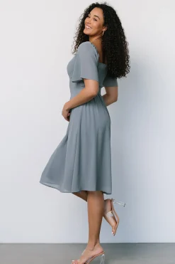 Baltic Born Colette Sweetheart Midi Dress | Dusty Blue