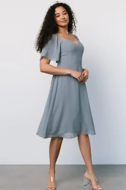 Baltic Born Colette Sweetheart Midi Dress | Dusty Blue