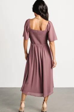 Baltic Born Colette Sweetheart Midi Dress | Vintage Plum