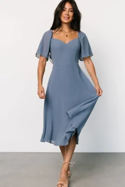 Baltic Born Colette Sweetheart Midi Dress | Whisper Blue