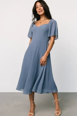 Baltic Born Colette Sweetheart Midi Dress | Whisper Blue