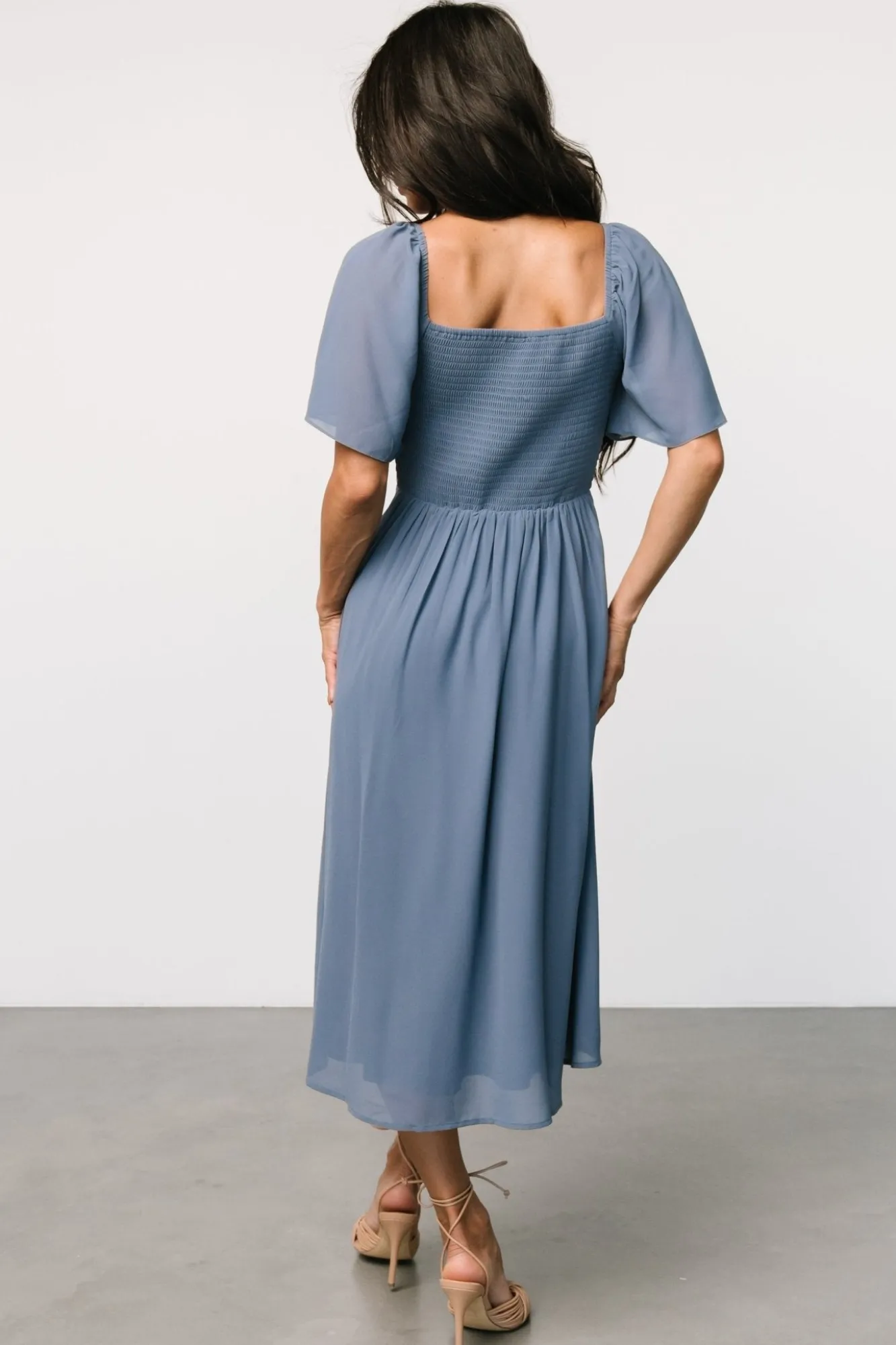 Baltic Born Colette Sweetheart Midi Dress | Whisper Blue
