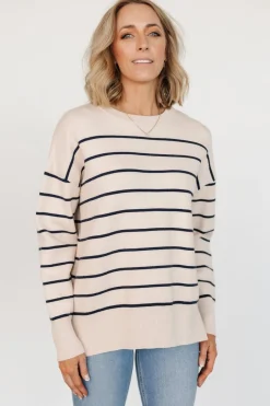 Baltic Born Colmar Striped Sweater | Cream + Navy