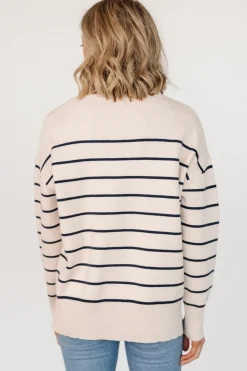Baltic Born Colmar Striped Sweater | Cream + Navy
