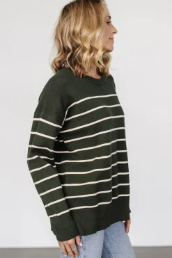 Baltic Born Colmar Striped Sweater | Pine + Cream