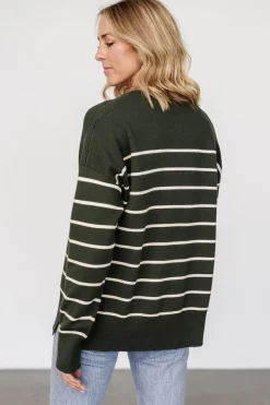 Baltic Born Colmar Striped Sweater | Pine + Cream
