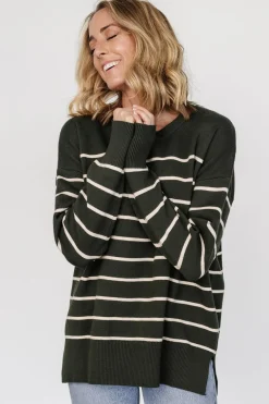Baltic Born Colmar Striped Sweater | Pine + Cream