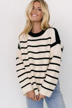 Baltic Born Conway Striped Sweater | Cream + Black