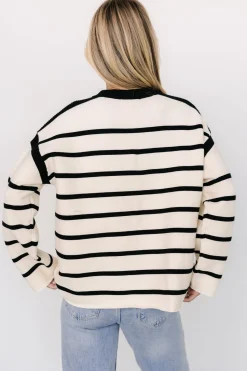 Baltic Born Conway Striped Sweater | Cream + Black