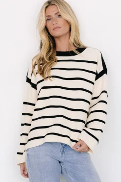 Baltic Born Conway Striped Sweater | Cream + Black