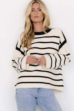 Baltic Born Conway Striped Sweater | Cream + Black