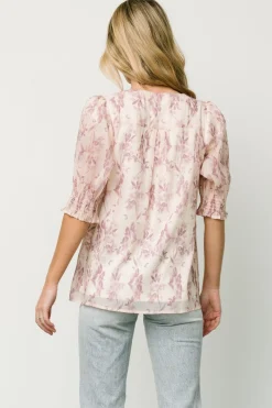 Baltic Born Cordova Top | Beige + Mauve Floral