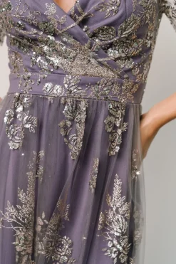 Baltic Born Corinne Shimmer Maxi Gown | Blue + Rose