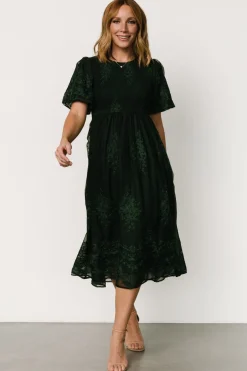 Baltic Born Corrine Embroidered Midi Dress |