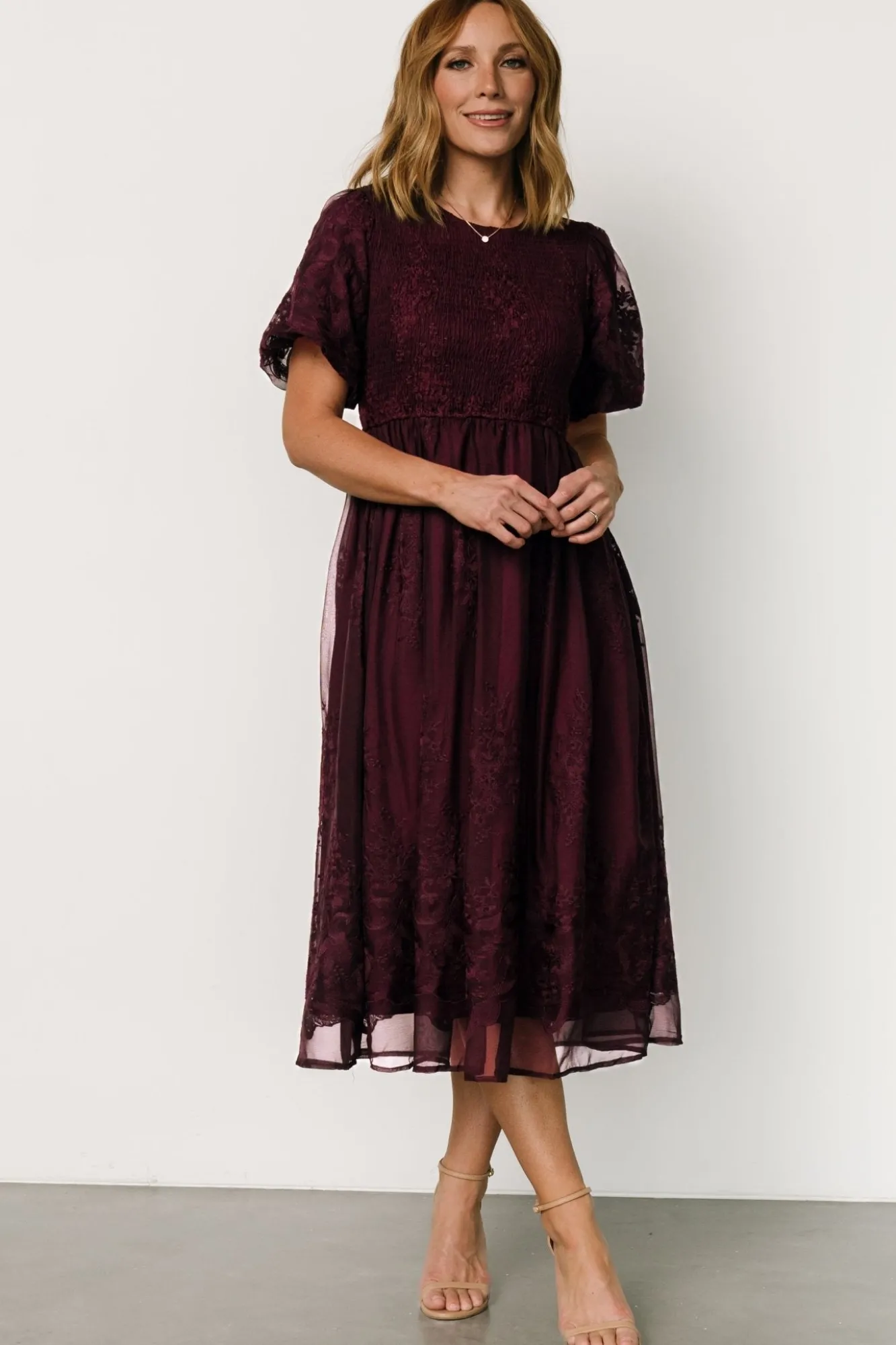 Baltic Born Corrine Embroidered Midi Dress |